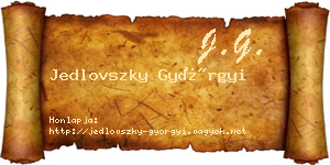 Jedlovszky Györgyi névjegykártya
