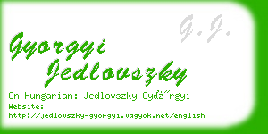 gyorgyi jedlovszky business card